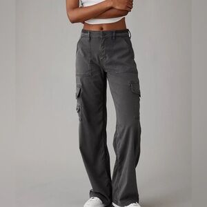 AE Dreamy Drape Stretch Cargo Super High-Waisted Baggy Wide-Leg Pant size 10